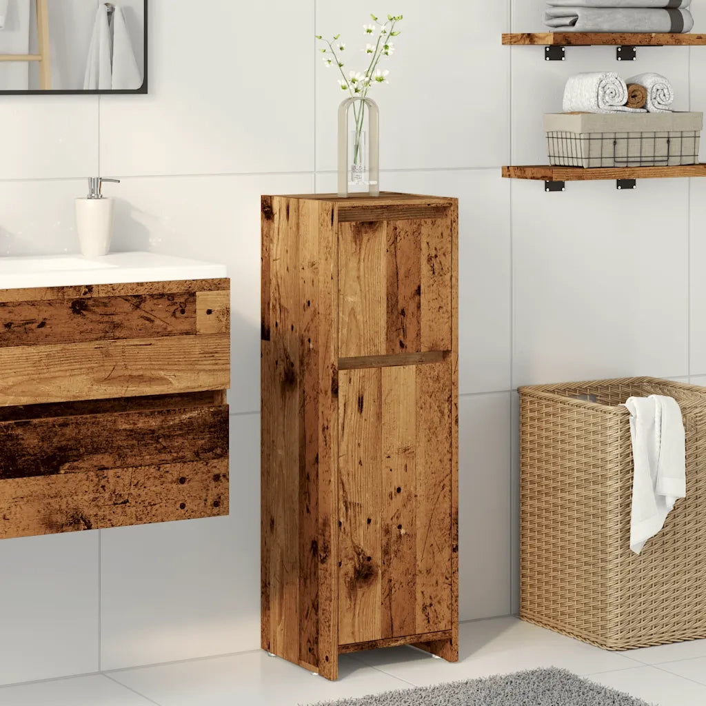 vidaXL Mobile da Bagno Legno Antico 30x30x95 cm in Legno Multistrato