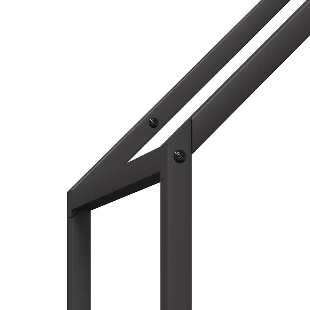 Rastrelliera per Legna da Ardere Nera 40x25x120 cm CFW2991117