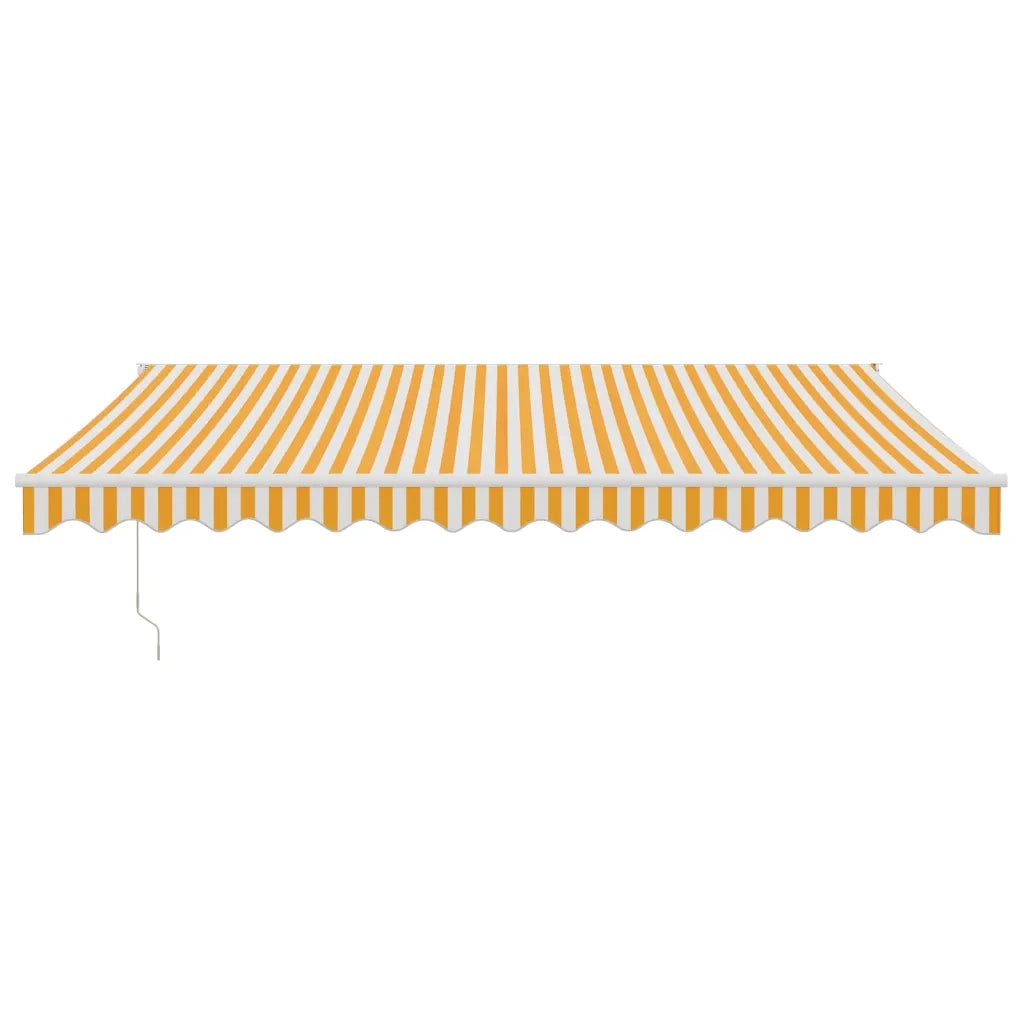 Tenda Sole Automatica Retrattile Gialla e Bianca 4,5x3 m 3154484