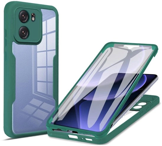Copriphone schokresistente - trasparente TPU/PC - morbido/ultraduraturo - anticrasi - protettore schermo integrato - esclusivo per OPPO Find X5 Lite 5G - copritelefono