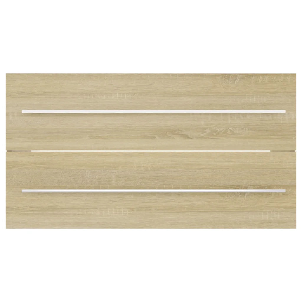 Set Mobili da Bagno | Armadio da bagno 2 pz Rovere Sonoma in Legno Multistrato