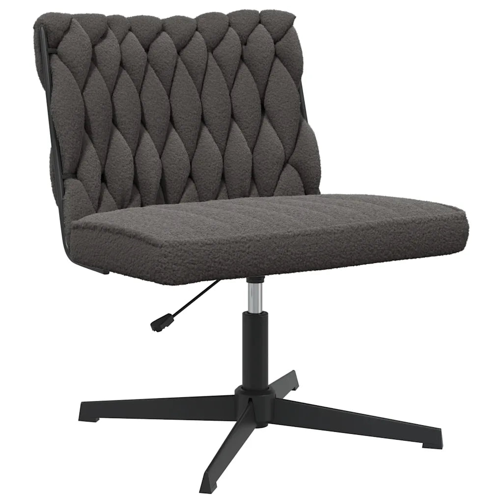 Sedia da Ufficio Girevole Riccio Grigio Scuro Effetto Lana 4105398