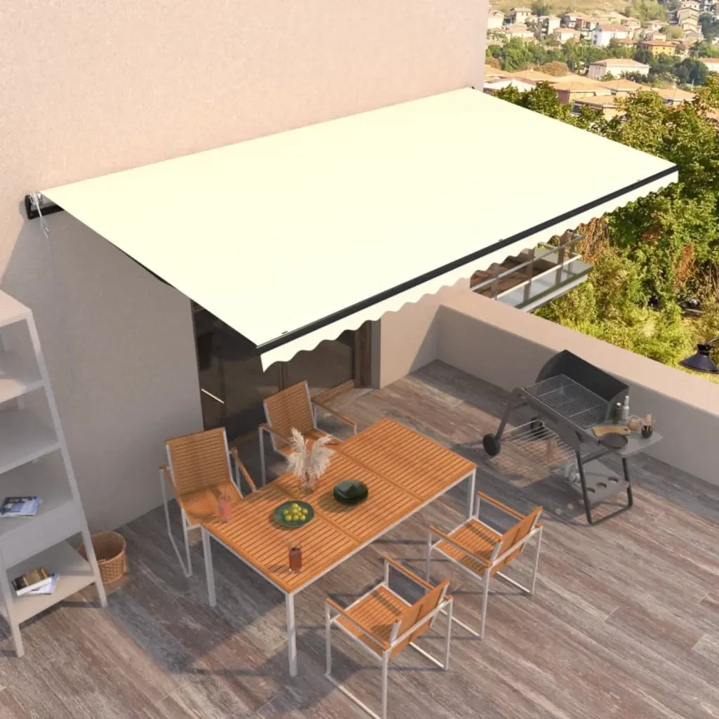 Tenda da Sole Retrattile Automatica 600x350 cm Crema 3069247