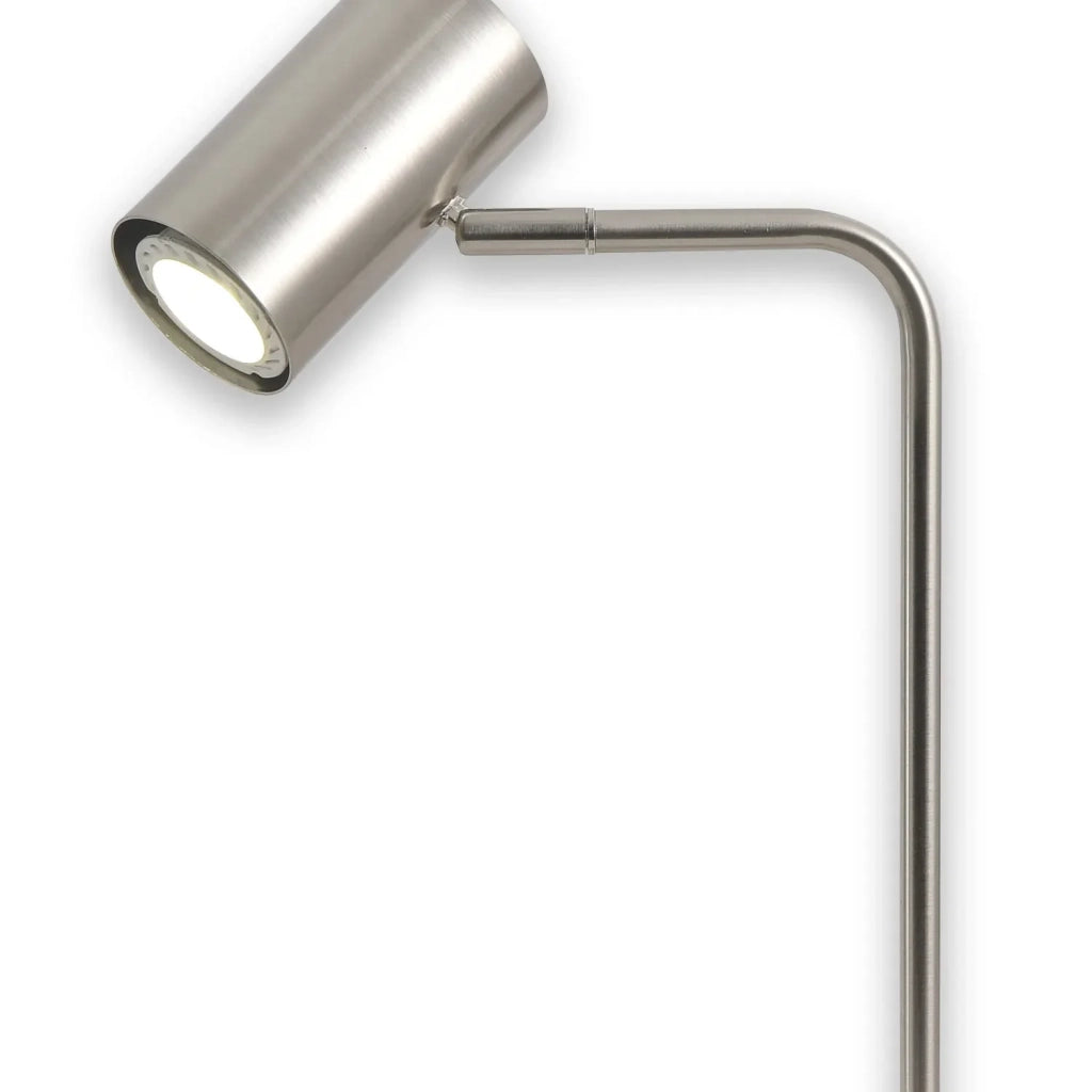 LÚZETE - LAMPADA DA TAVOLO ADARA IN ACCIAIO NICKEL SATINATO