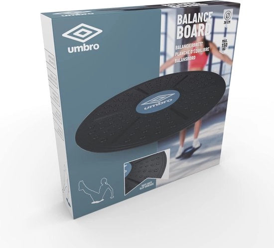 Pannello di equilibrio e allenamento di forza - tavola oscillante - 36 x 55 cm - nero/blu