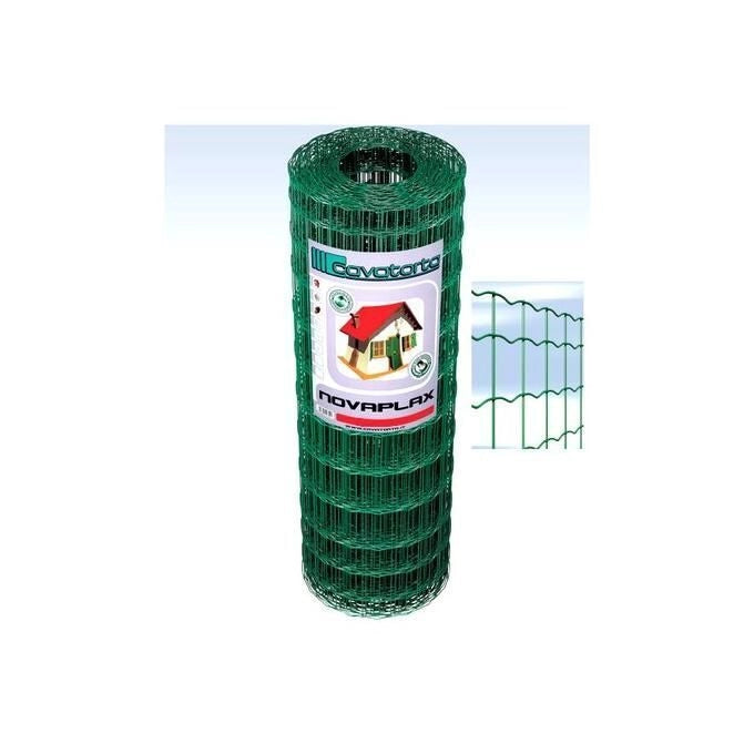 Cavatorta SO03120025B Novaplax Rete Elettrosaldata Plasticata Maglia Differenziata 25m h 120cm colore Verde Alpi