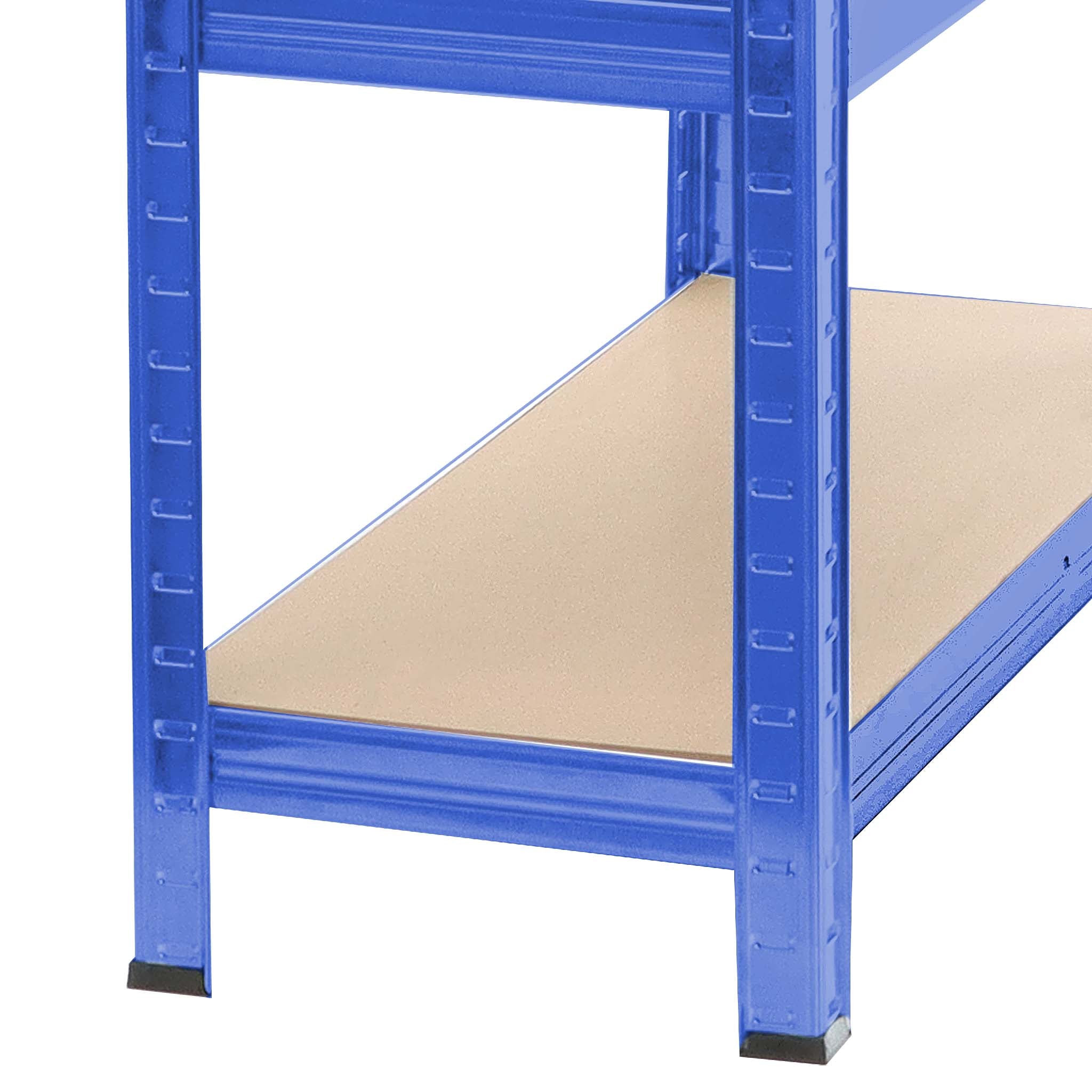 Scaffale per carichi pesanti blu 120x60x204cm Scaffale a incastro 5 ripiani 200kg/piano