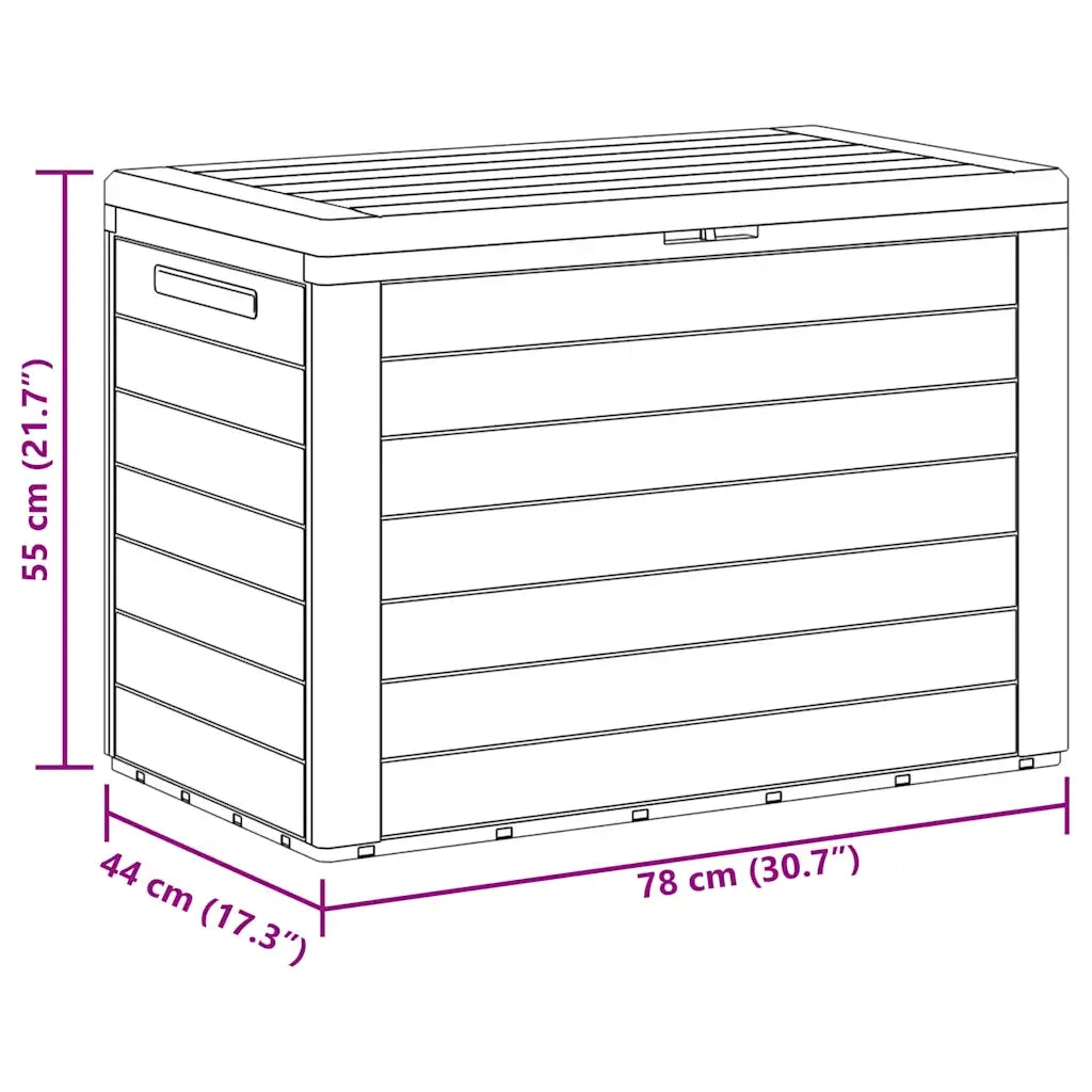 Baule da Giardino Antracite 78x44x55 cm CFW2184461