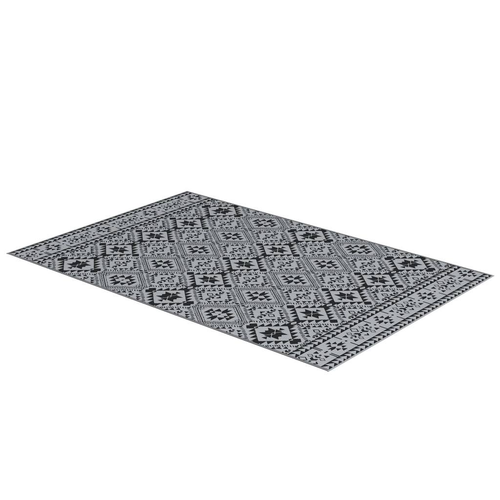 Tappeto da Esterno Reversibile ¨C zephmum ¨C 182x274cm, Nero/Grigio