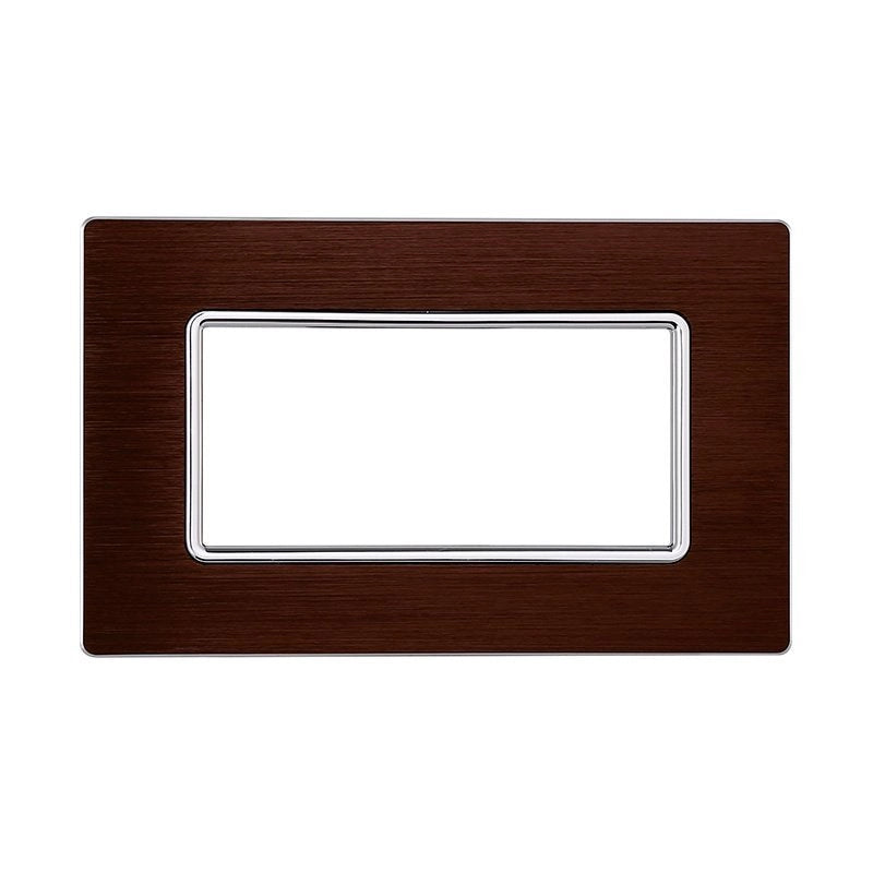 Placca In Alluminio Serie Solar 4P Colore Bronzo Compatibile Con Bticino Matix
