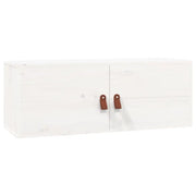 Mobile contenitore orizzontale moderno a parete 80 x 30 x 30 cm realizzato in legno massello di pino bianco 02_0048381