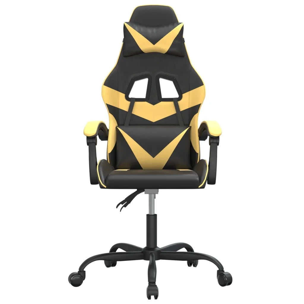 Sedia da Gaming Nera e Oro in Similpelle cod mxl 64497