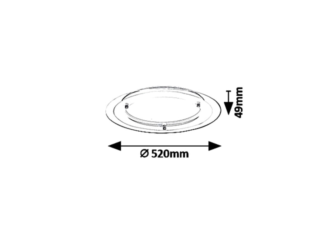 Plafoniera incasso tonda 52cm LED 22W 4000K bianca
