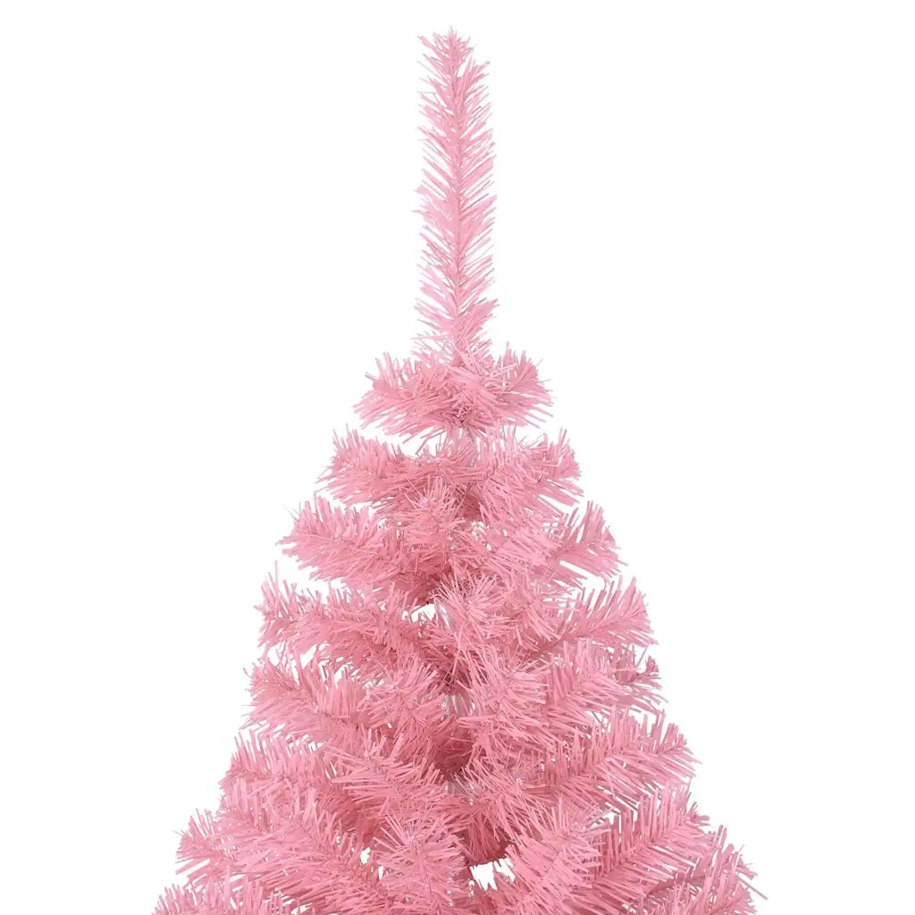 Albero di Natale | Decorazioni natalizie Artificiale a Met¨¤ con Supporto Rosa 240cm PVC