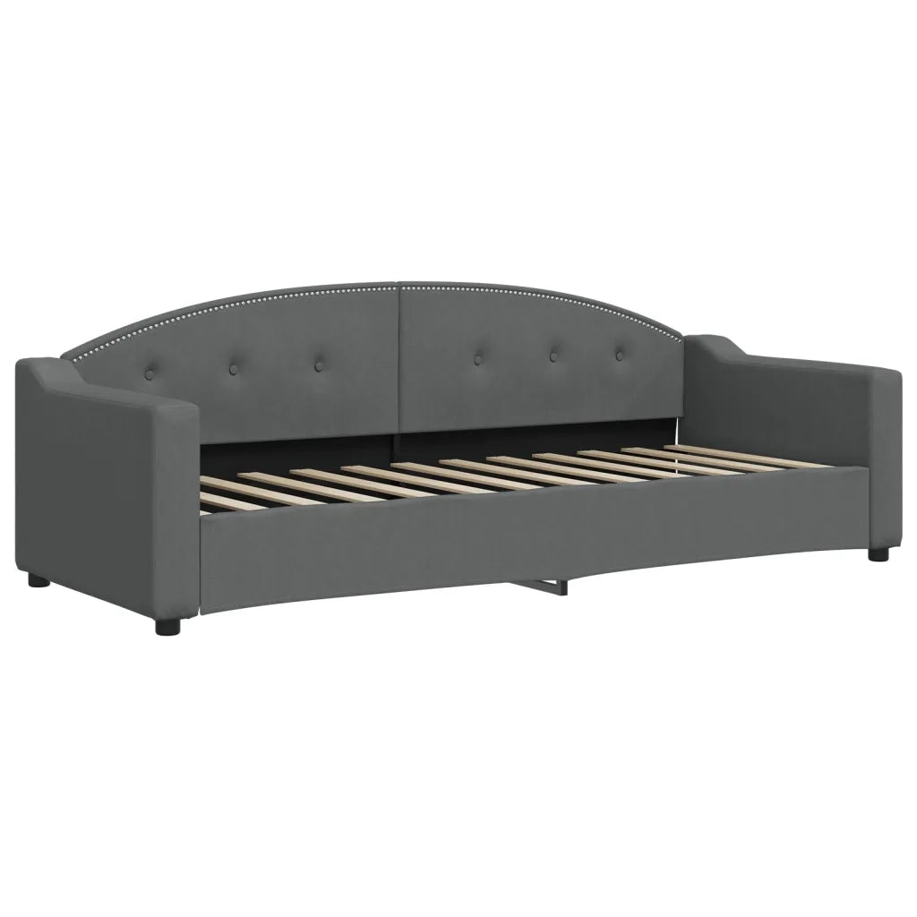 Divano Letto con Letto Estraibile Grigio Scuro 80x200 Tessuto 3197526