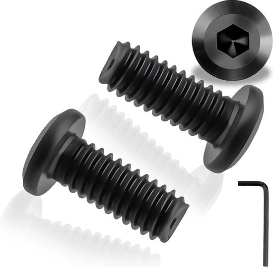 25 pezzi di viti a testa piatta M6 x 16 mm in acciaio inossidabile 304 - testa interna - avvallamento completo - viti a testa a lente