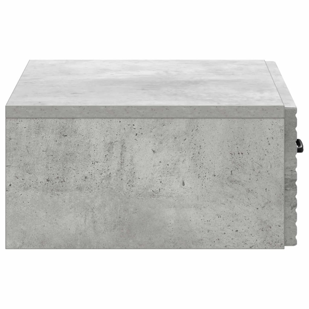 Tavolino da Parete Laterale Grigio Cemento 59 x 34,5 x 17 cm 898658