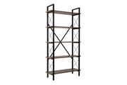 Libreria in legno "Elysian" - 90 x 33 x 180 cm - Noce canaletto