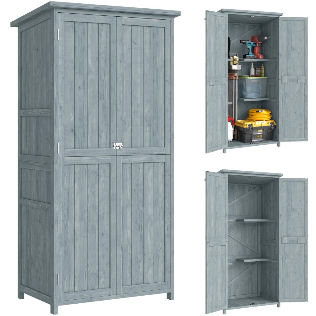 Armadio da Giardino ¨C zephmum ¨C Legno 2 Ripiani
