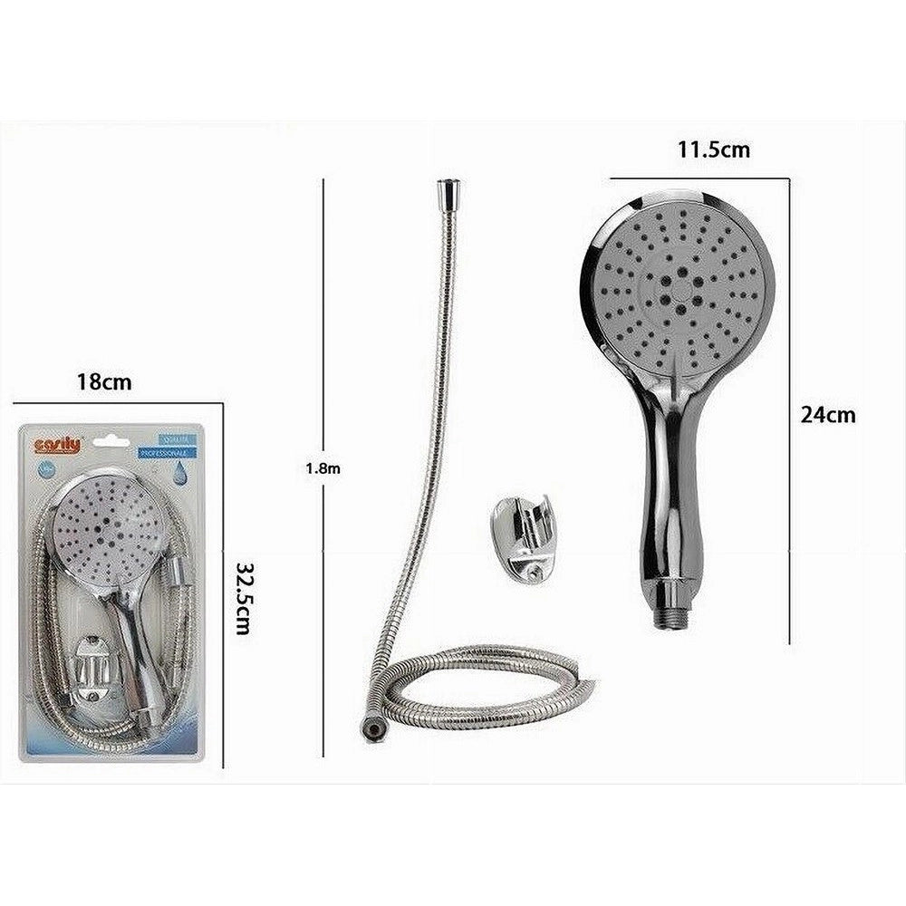 Trade Shop - Kit Doccetta Doccino Multigetto Soffione Doccia Bagno Laccio 1,8 Mt Staffa 69332 -