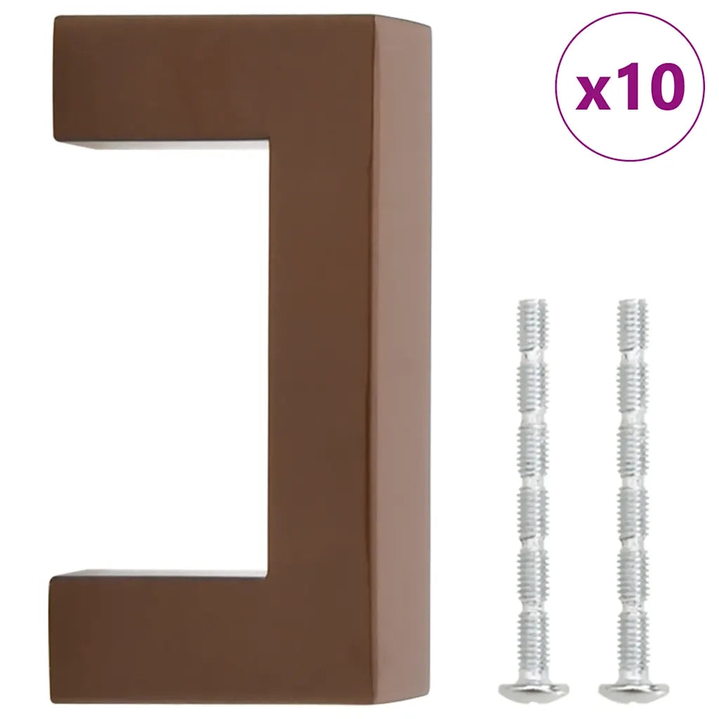 Maniglie per Mobili 10 pz Bronzo 64mm in Acciaio Inox CFW2848401