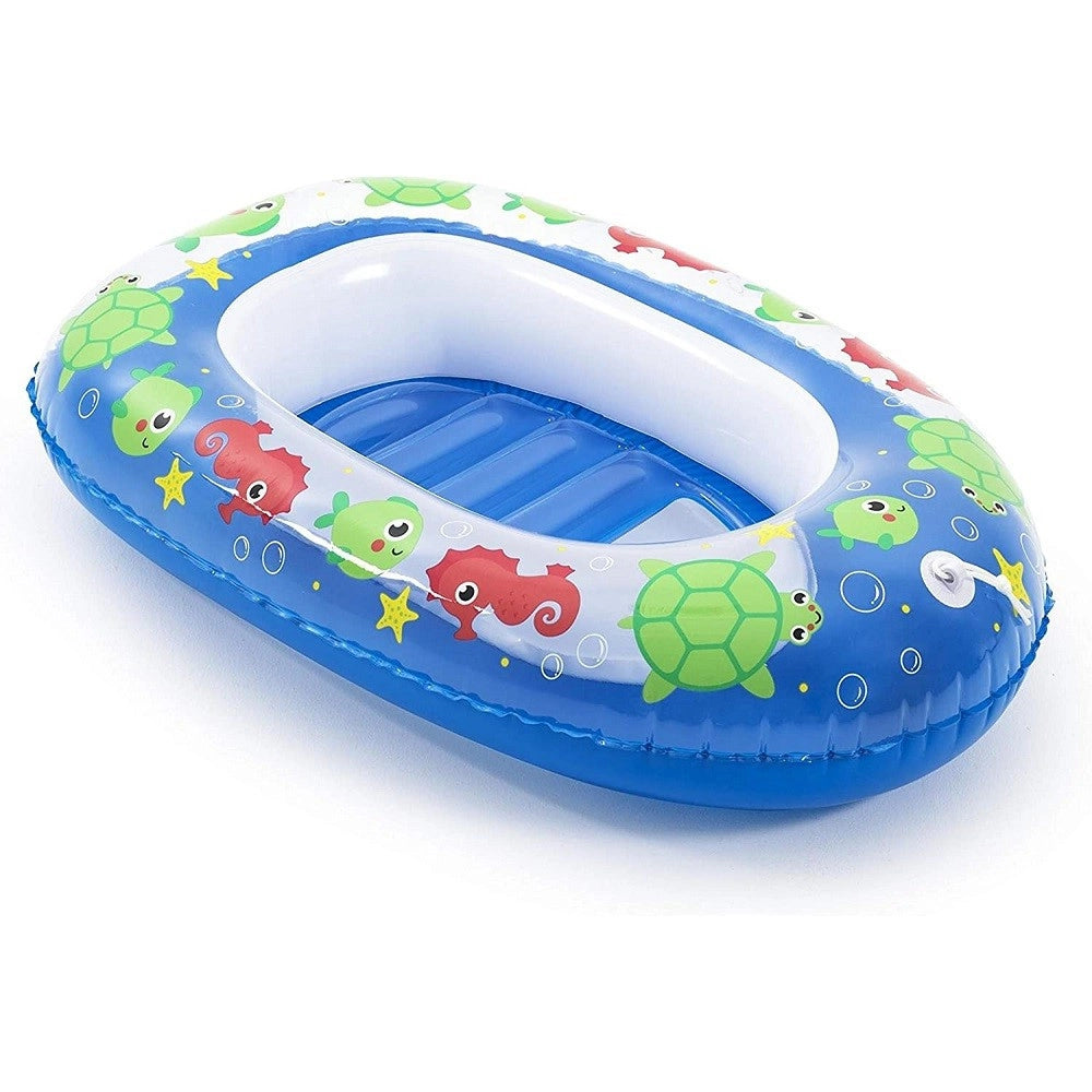 Trade Shop - Canotto Gonfiabile Per Bambini 3-6 Anni 102x69cm Mare Balena 2 Colori Ass. 34037 -