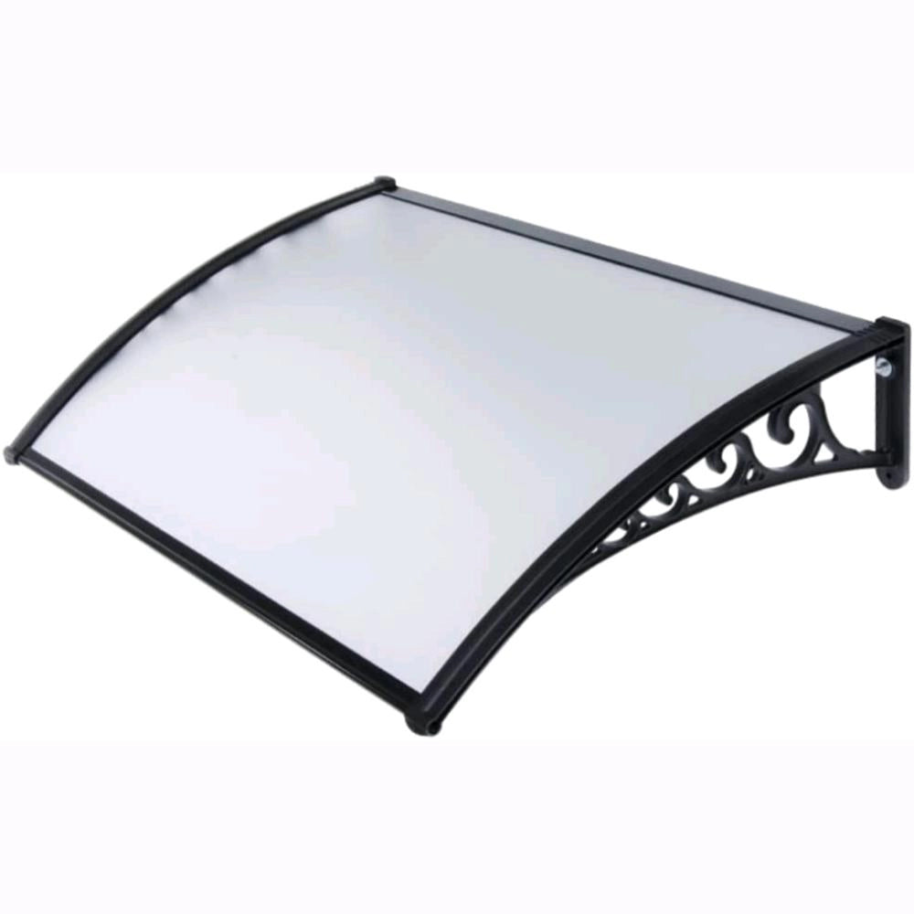 Pensilina in Policarbonato Compatto Satinato Trasparente Modulabile 100x80 cm