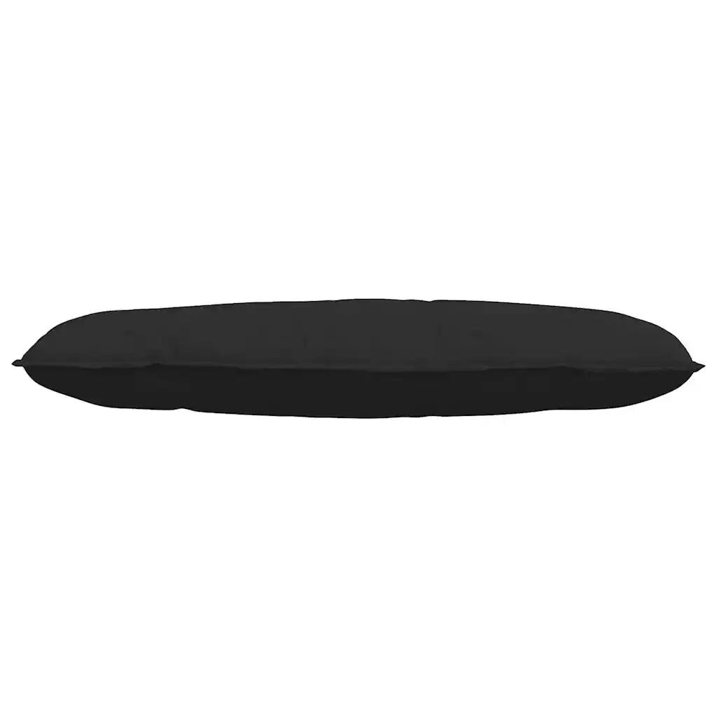 Cuscino per Schiena Nero 120 x 50 cm Tessuto in Microfibra