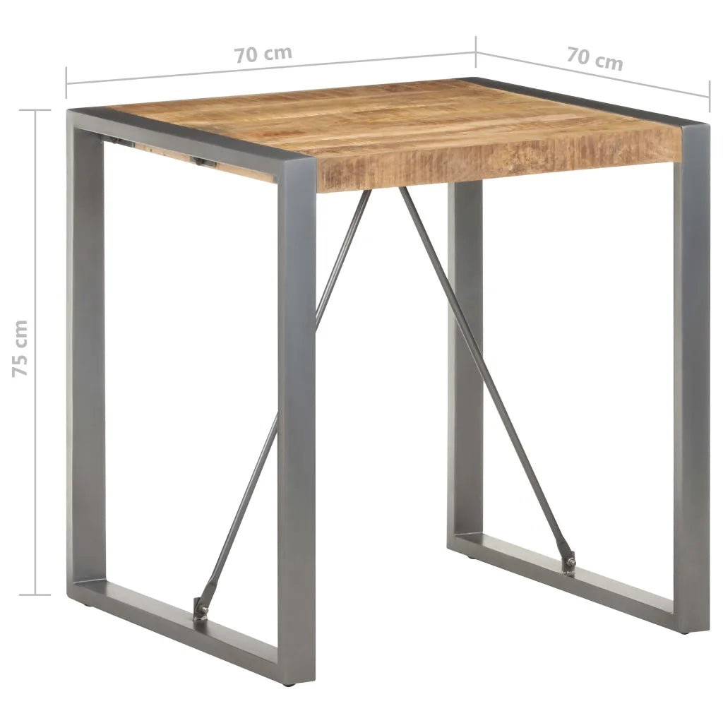 Tavolo da Pranzo 70x70x75 cm in Legno Massello di Mango Grezzo 321599