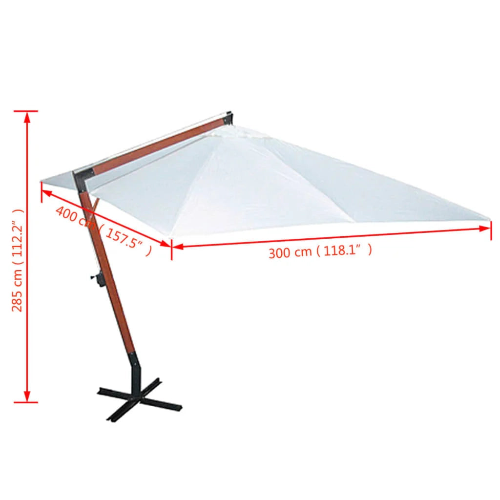 Ombrellone 300 x 400 cm bianco 02_0008035