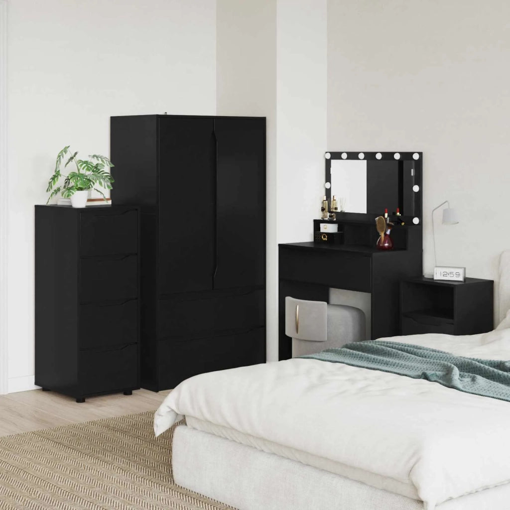 Armadio Nero 40 x 48 x 105 cm Legno multistrato 888898
