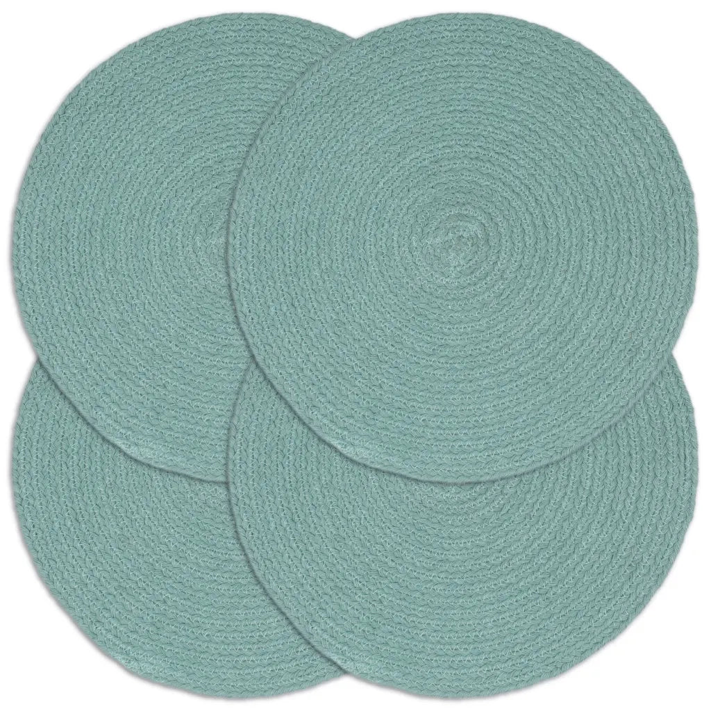 Tovagliette 4 pz Verde Neutro 38 cm Rotonde in Cotone  cod mxl 65445