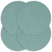 Tovagliette 4 pz Verde Neutro 38 cm Rotonde in Cotone  cod mxl 65445