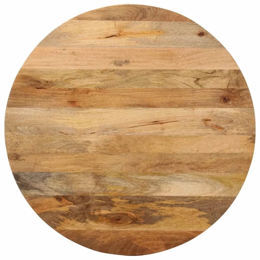 Piano per Tavolo Ã˜ 90x3,8 cm Rotondo in Legno Massello di Mangocod mxl 116462
