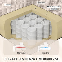 Poltrona Alzapersona Massaggiante e Reclinabile 93x104x105 cm con Telecomando in Tessuto Effetto Velluto Beige