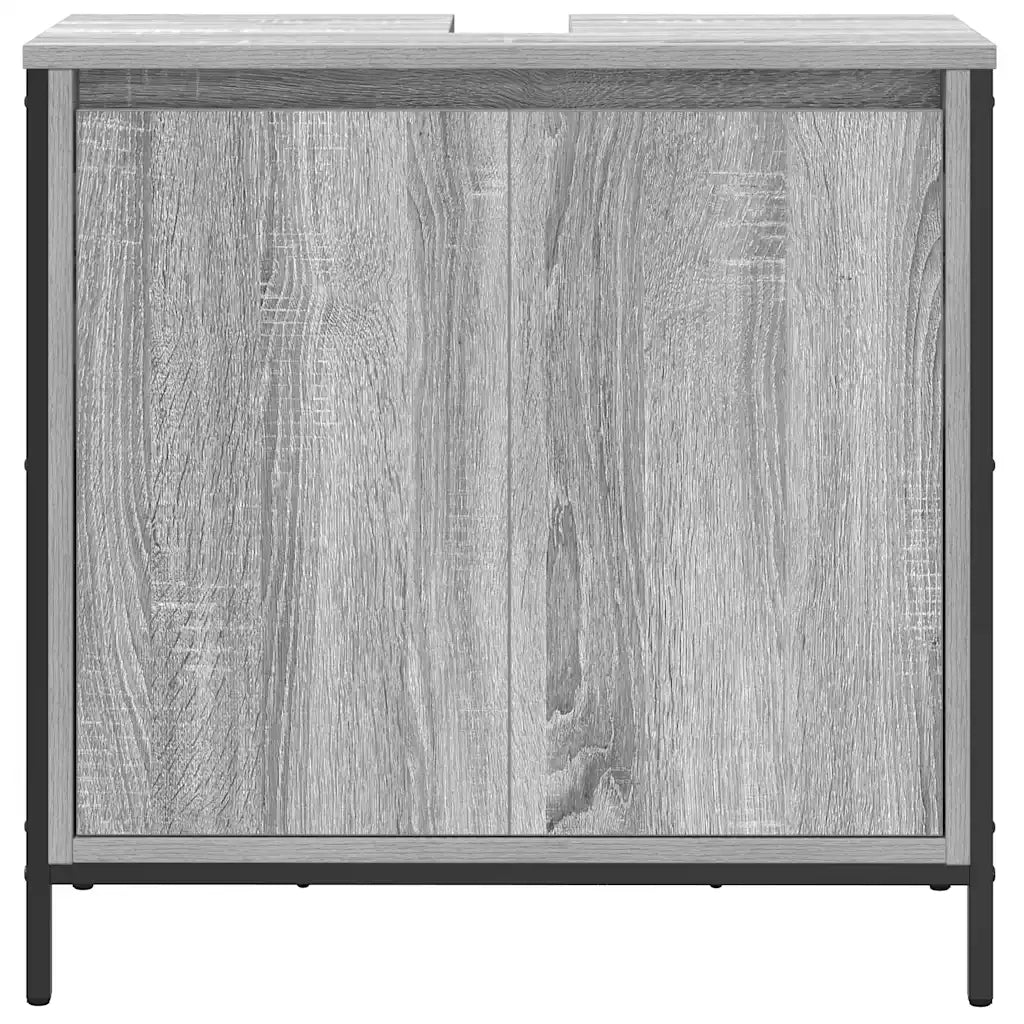 Mobile Lavabo da Bagno-Armadietto da bagno Grigio Sonoma 60x34,5x60 cm