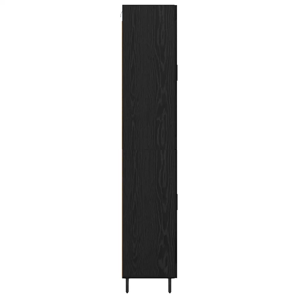 Credenza 2 pcs Rovere Nero 69,5 x 34 x 180 cm Legno multistrato