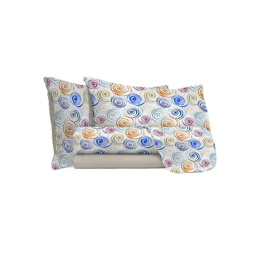 Set Lenzuola Singolo con Stampa Sopra Sotto e Federe Spirlas