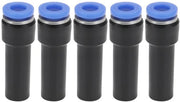 Fitting sanitario 5 pezzi - Riduttore a pressofitto 10mm/6mm - Componenti di connessione - PP/Acciaio inossidabile - Dimensioni 38,9x13mm - Per sistemi pneumatici