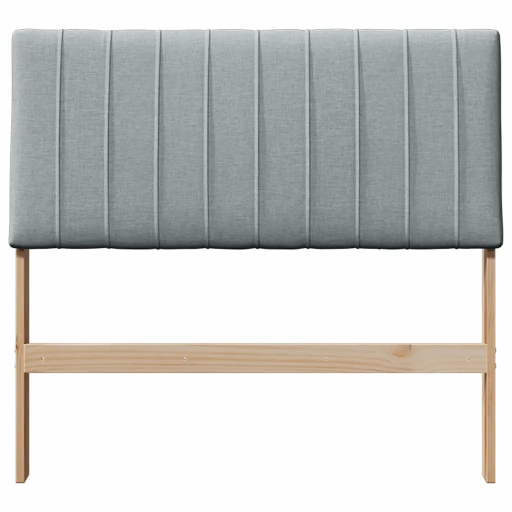 Testiera imbottita Grigio chiaro 100 cm Pino massello