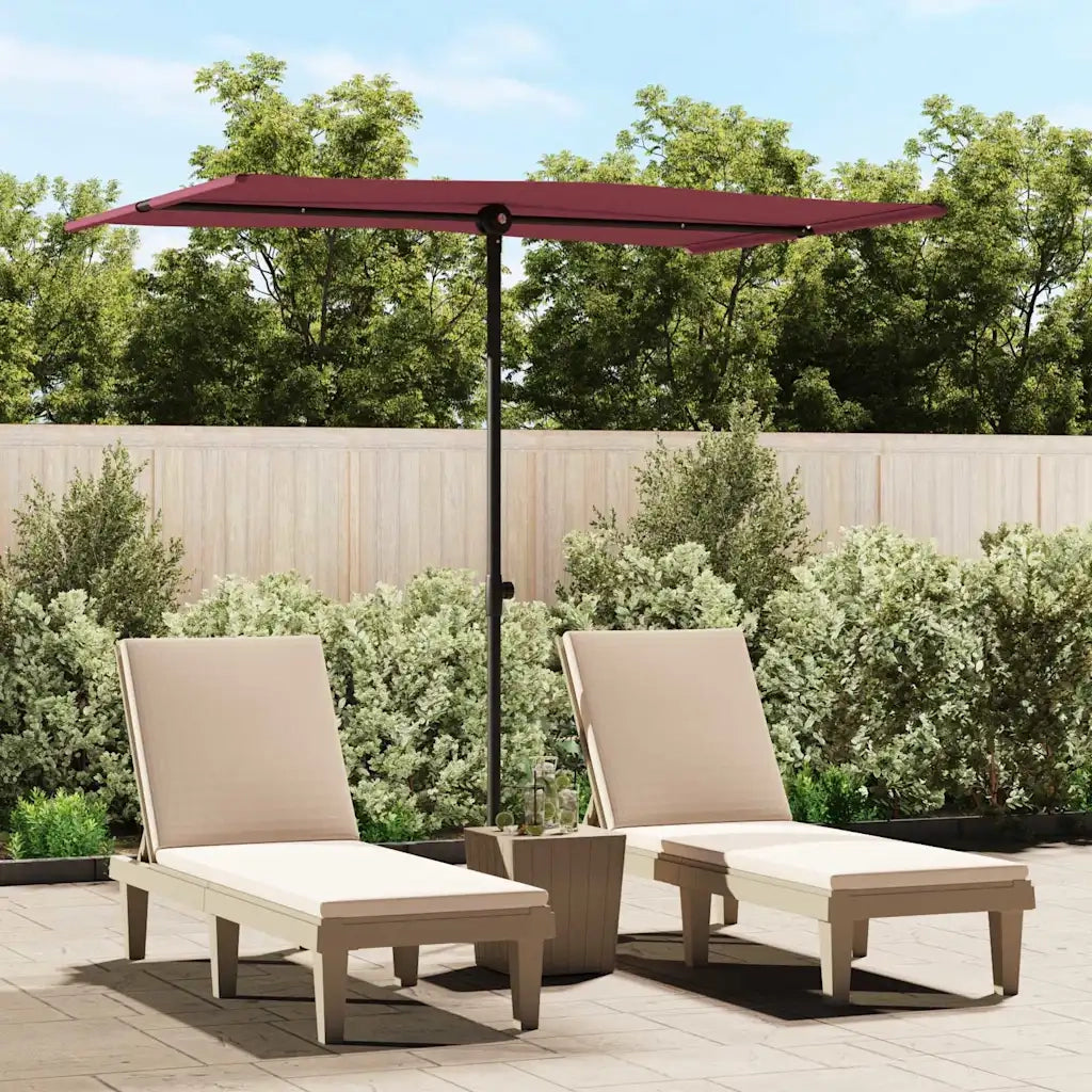 Ombrellone da Giardino-Ombrello da Balcone con Palo in Alluminio 2x1,5 m Bord¨°