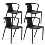 Oviala - Set di 4 sedie in plastica nera