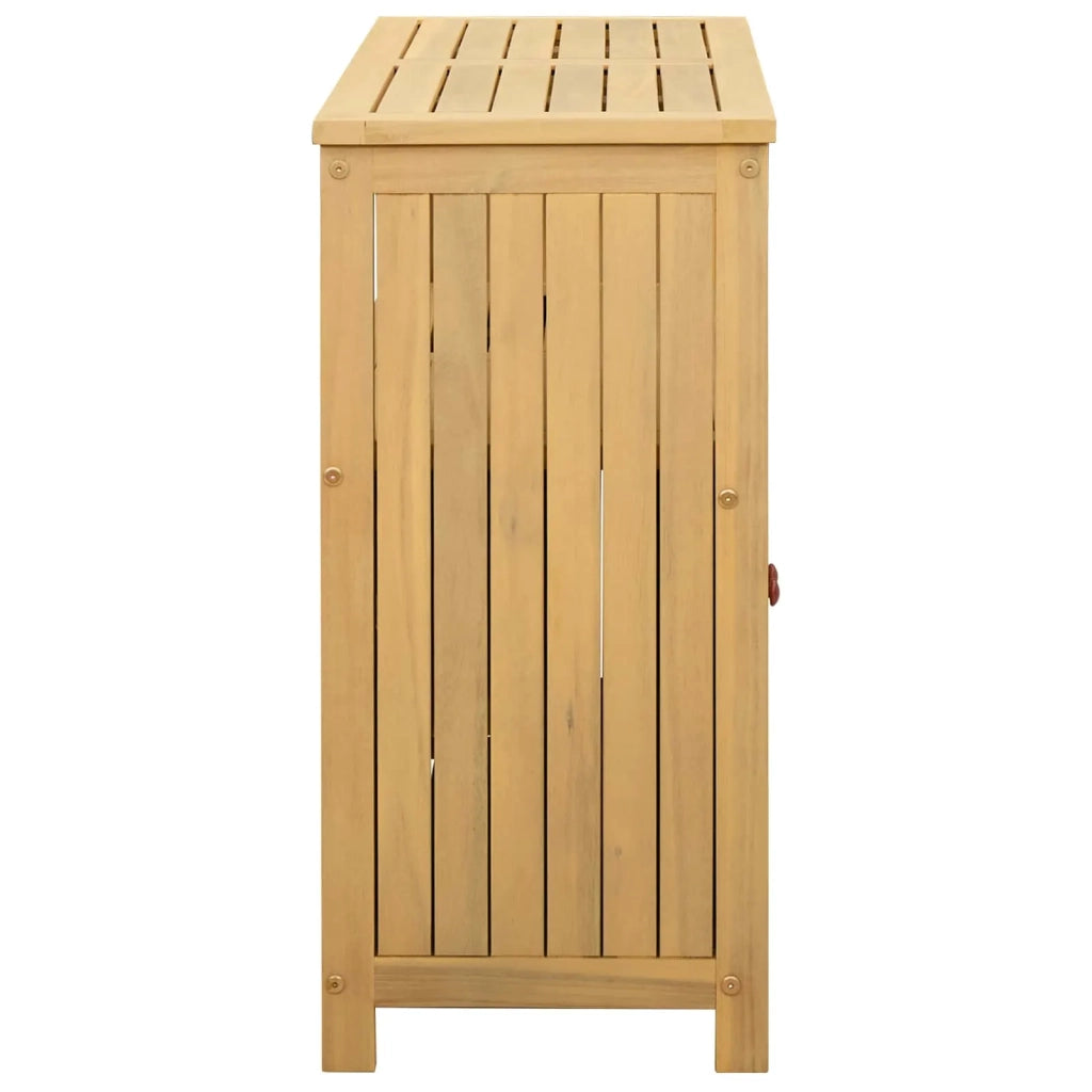 Tavolo consolle da giardino Acacia chiaro 80 x 35 x 75 cm