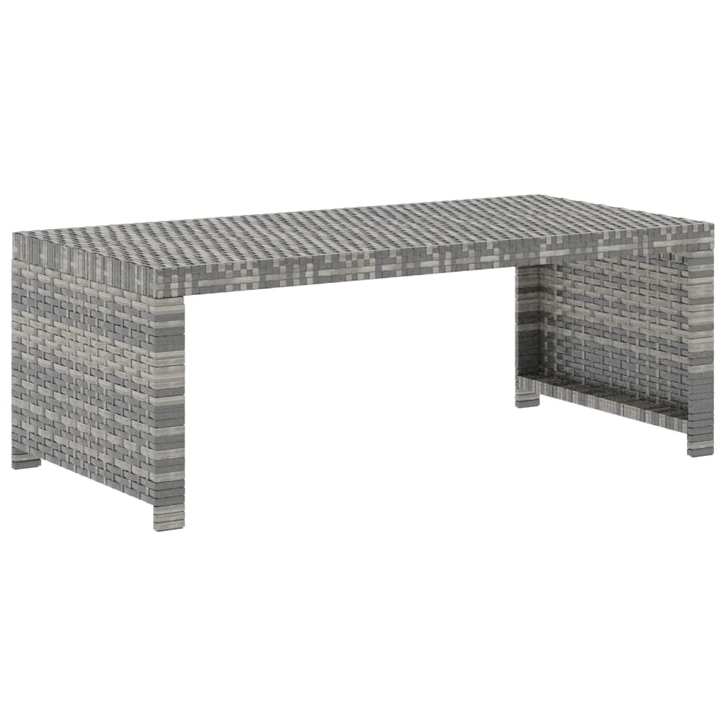 Set di mobili da giardino mobili da esterno 5 pezzi con cuscini resina intrecciata grigia 02_0016433