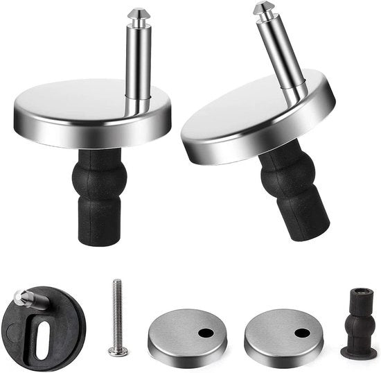 Viti per Porta WC - 2 Pezzi Fissaggio per Coperchio WC - Accessori per Porte WC - Pezzi di Ricambio per Porte WC - Ricambi di Emergenza