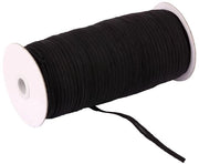 Ragno in cotone 100% - 220 Metri - Fili di cotone per cucire - Accessori per abbigliamento - Nero 7 mm - Duraturo e longevo - Corda di cotone