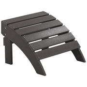 Poggiapiedi da giardino in plastica grigio scuro in legno resistente agli agenti atmosferici a doghe in stile moderno