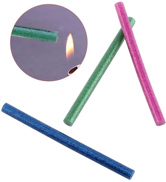 Colle adesivo caldo - Colle adesivo caldo colorato per DIY - 10 pezzi - Perfetto per progetti creativi - Adatto per legno, vetro e plastica