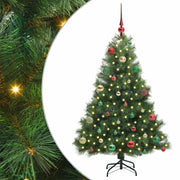 Albero di Natale | Decorazioni natalizie artificiale con 150 LED Verde 150 cm PE e PVC