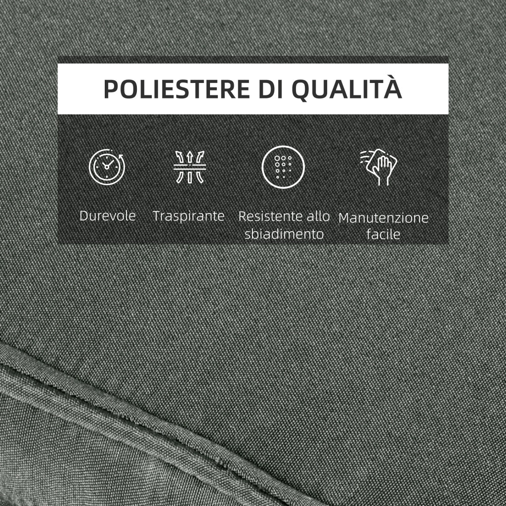 Cuscino per Lettino da Giardino ¨C Zephmum ¨C Grigio 198x53x5 cm